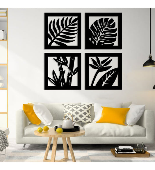 3D Leaf Abstract Wooden Wall Art